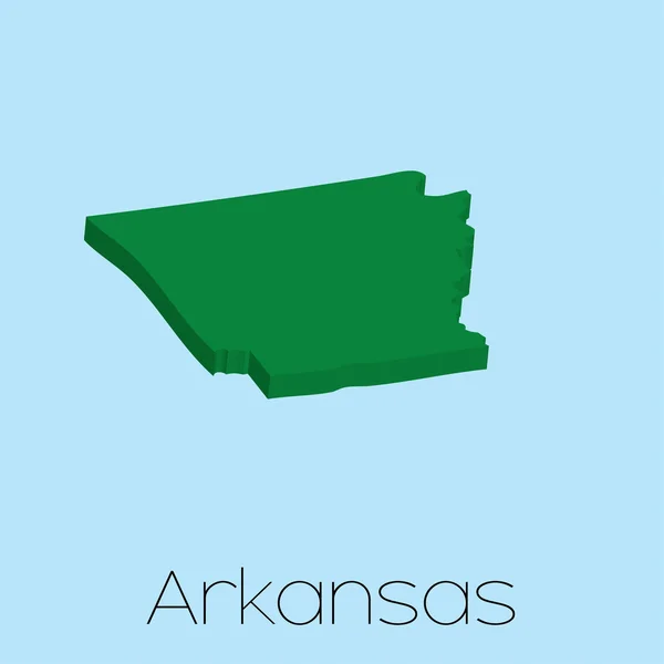 Carte de l'État Arkansas — Photo