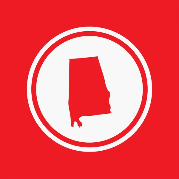 Mapa státu Alabama — Stock fotografie