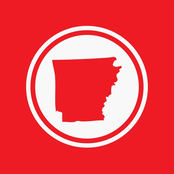 Mapa státu Arkansas — Stock fotografie