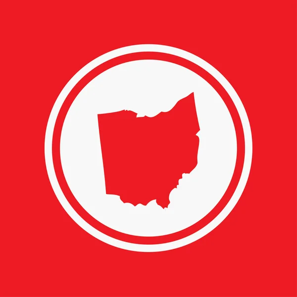 Mapa stanu Ohio — Zdjęcie stockowe