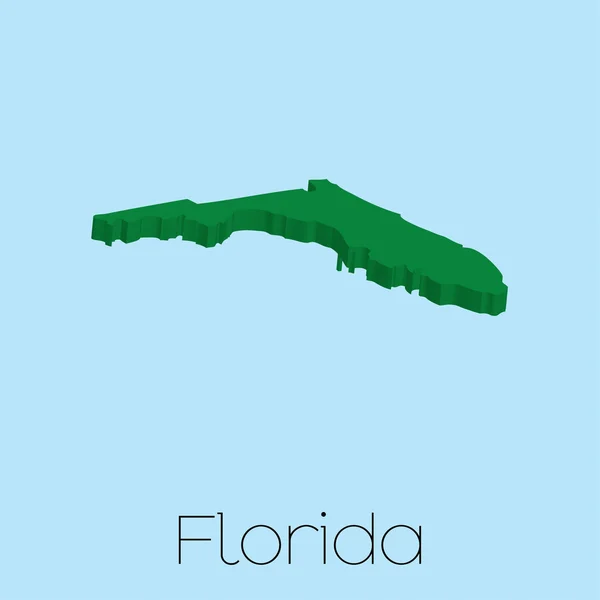 Mapa stát Florida — Stock fotografie
