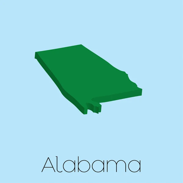 Kaart van de de staat Alabama — Stockfoto