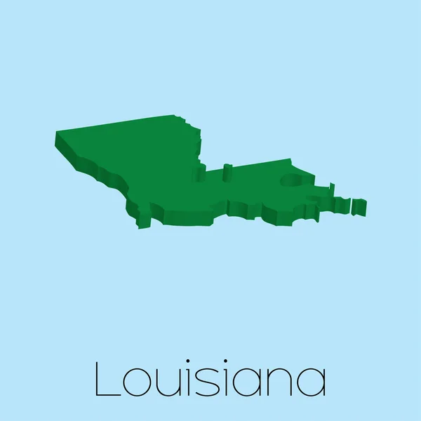 Harita devlet Louisiana — Stok fotoğraf