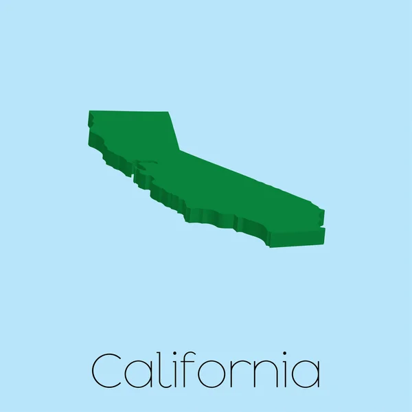 Harita Kaliforniya Eyaleti — Stok fotoğraf