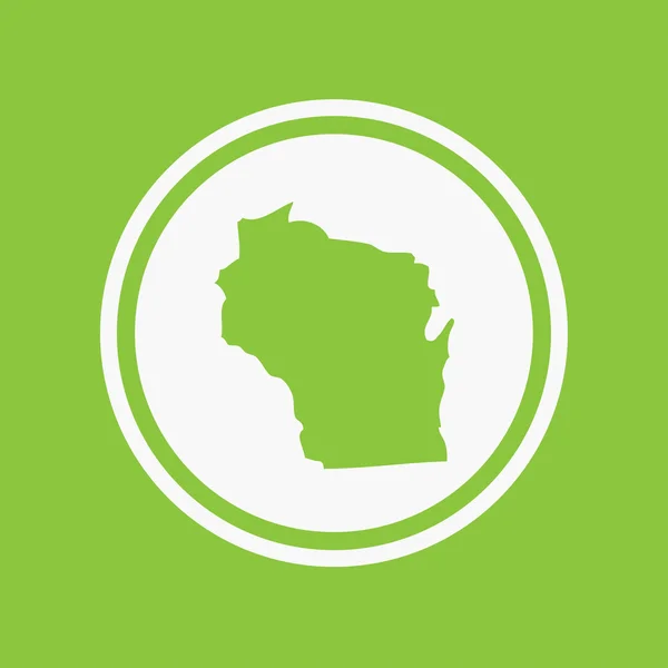 Map of the the state Wisconsin — Stock Photo, Image