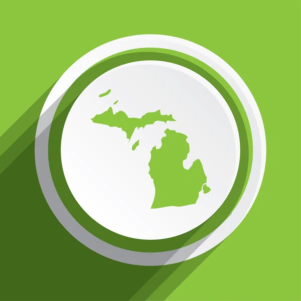 Mapa státu Michigan — Stock fotografie