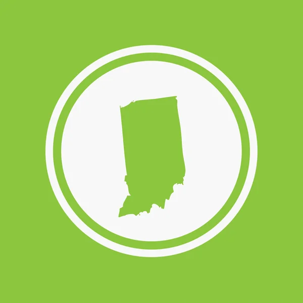 Karte des Bundesstaates Indiana — Stockfoto