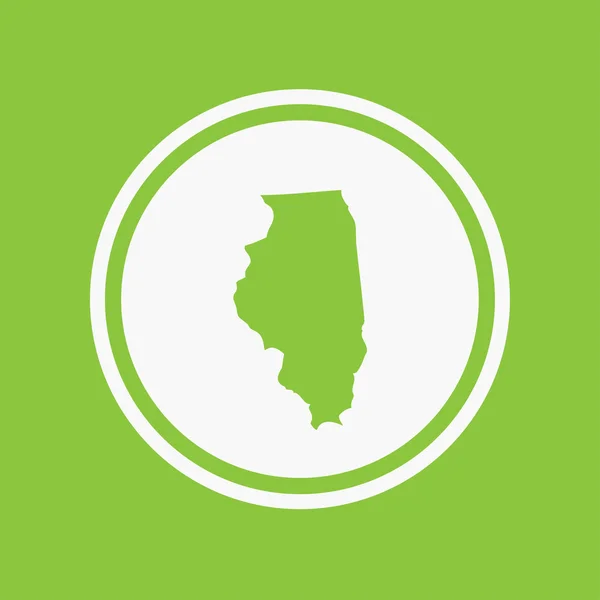 A Térkép az állam Illinois — Stock Fotó