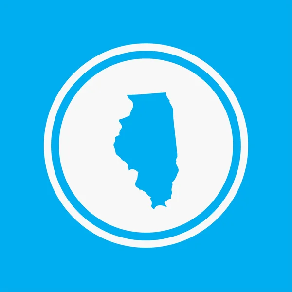 Map of the the state Illinois — Stock Photo, Image