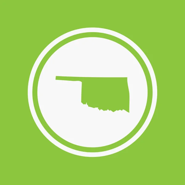 Karte des Bundesstaates Oklahoma — Stockfoto