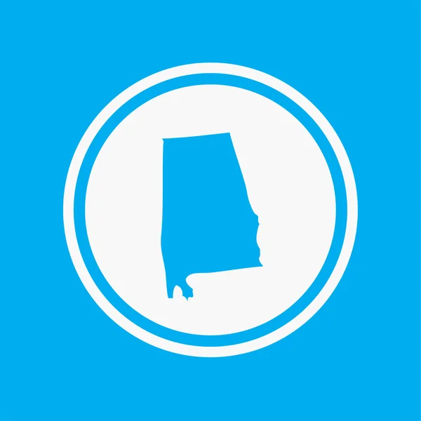 A Térkép az állam Alabama — Stock Fotó