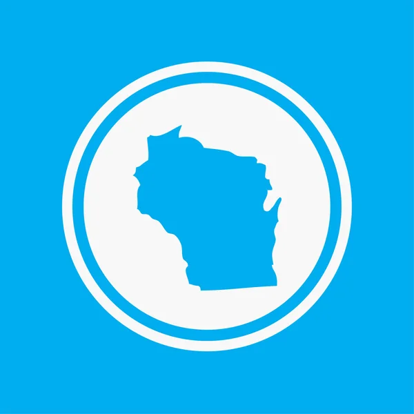 Mappa dello stato Wisconsin — Foto Stock