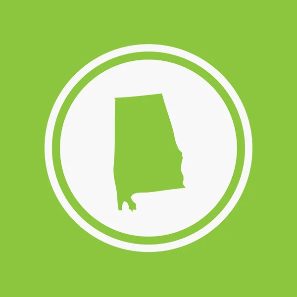 Mapa státu Alabama — Stock fotografie