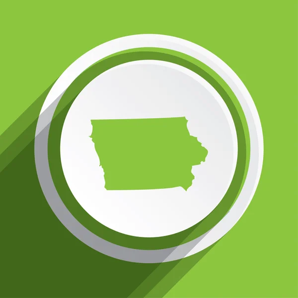 Karte des Bundesstaates Iowa — Stockfoto