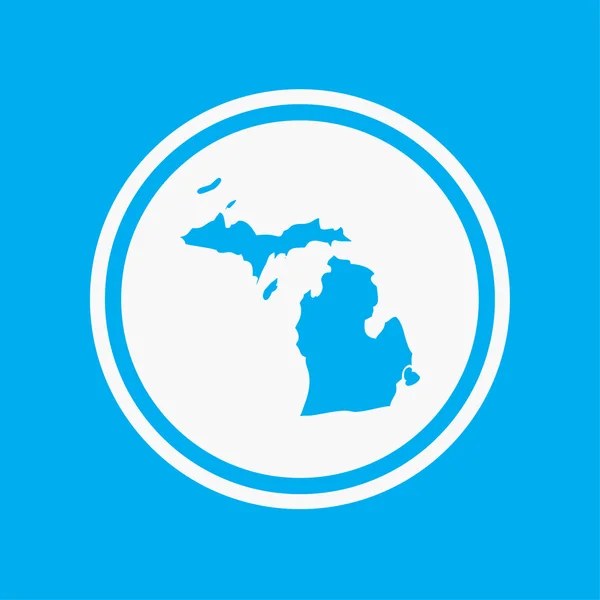 Mapa stanu Michigan — Zdjęcie stockowe