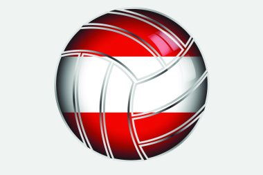 ülkenin 3D izometrik bayrağı çizimi