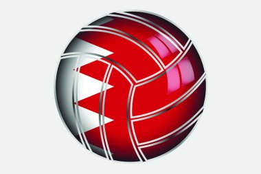 ülkenin 3D izometrik bayrağı çizimi