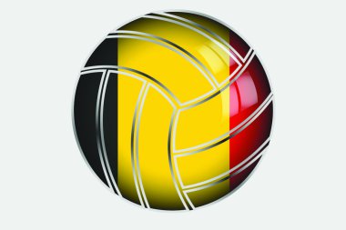 ülkenin 3D izometrik bayrağı çizimi