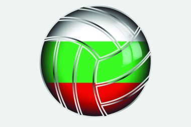 ülkenin 3D izometrik bayrağı çizimi