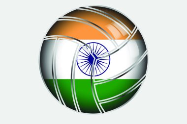 ülkenin 3D izometrik bayrağı çizimi