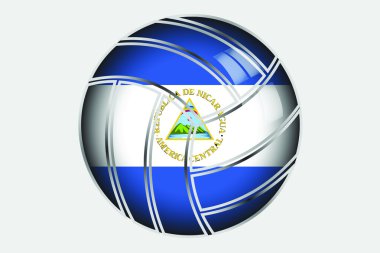 ülkenin 3D izometrik bayrağı çizimi