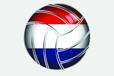 ülkenin 3D izometrik bayrağı çizimi