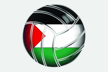 ülkenin 3D izometrik bayrağı çizimi