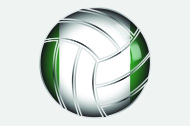 ülkenin 3D izometrik bayrağı çizimi