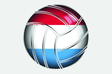 ülkenin 3D izometrik bayrağı çizimi