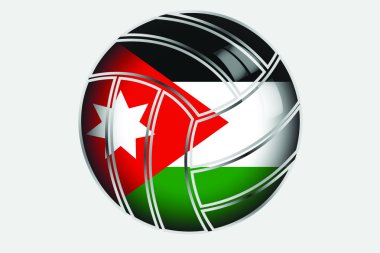 ülkenin 3D izometrik bayrağı çizimi