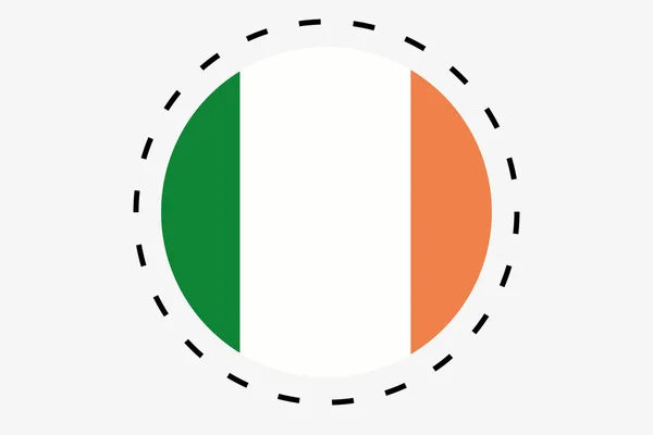 爱尔兰国家的三维等距旗图 — 图库照片
