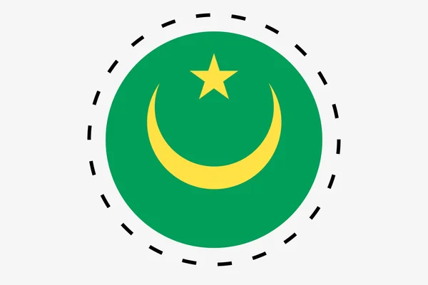 3D ισομετρική απεικόνιση της σημαίας της χώρας της Μαυριτανίας — Φωτογραφία Αρχείου
