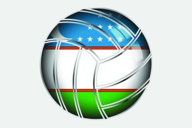 ülkenin 3D izometrik bayrağı çizimi