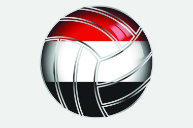 ülkenin 3D izometrik bayrağı çizimi