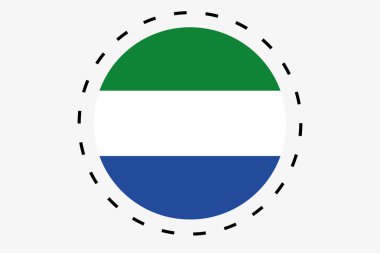 ülke Sierra Leone 3D izometrik bayrağı çizimi