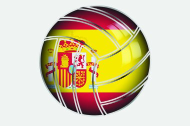 ülkenin 3D izometrik bayrağı çizimi