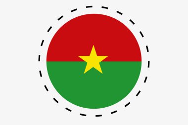 Burkina Faso ülke 3D izometrik bayrağı çizimi