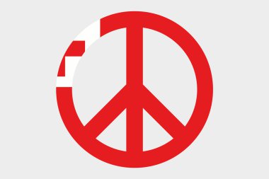 Tonga ülke 3D izometrik bayrağı çizimi