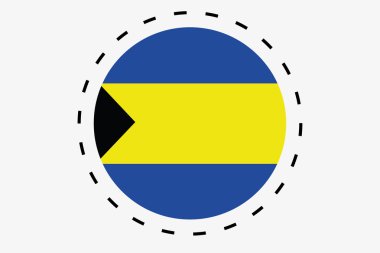 Bahamalar ülke 3D izometrik bayrağı çizimi