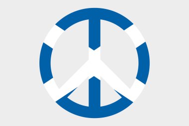 İskoçya'nın ülke 3D izometrik bayrağı çizimi