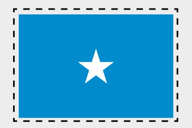 Somali ülke 3D izometrik bayrağı çizimi