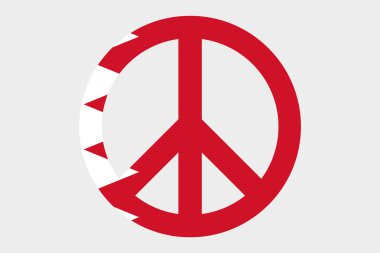 Bahreyn ülke 3D izometrik bayrağı çizimi