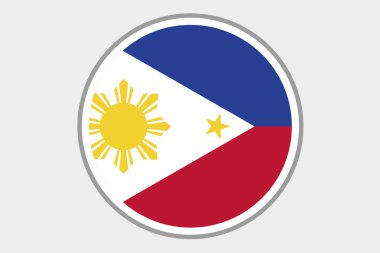 Filipinler ülkenin 3D izometrik bayrağı çizimi