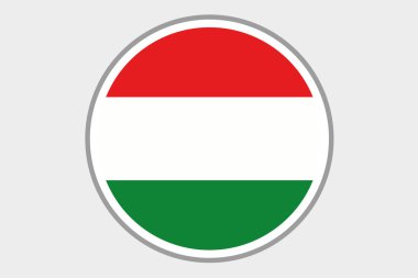 Macaristan ülke 3D izometrik bayrağı çizimi