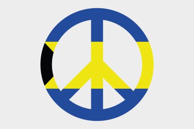 Bahamalar ülke 3D izometrik bayrağı çizimi