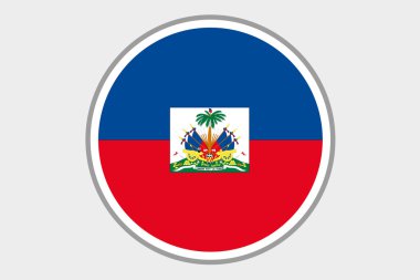 ülke Haiti'nin 3D izometrik bayrağı çizimi