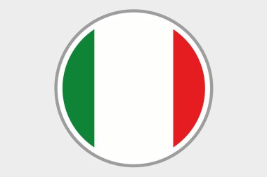 İtalya ülke 3D izometrik bayrağı çizimi