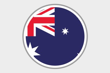 Avustralya ülke 3D izometrik bayrağı çizimi