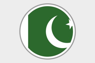 ülke Pakistan 3D izometrik bayrağı çizimi