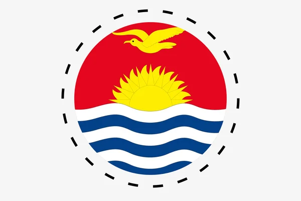 3D isometrische Flaggendarstellung des Landes Kiribati — Stockfoto